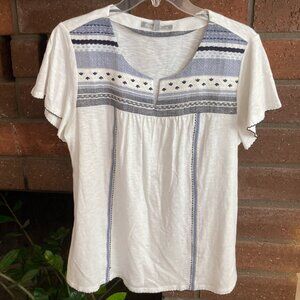 Daniel Rainn / Jazzee Split Neck Knit Top (Size M)